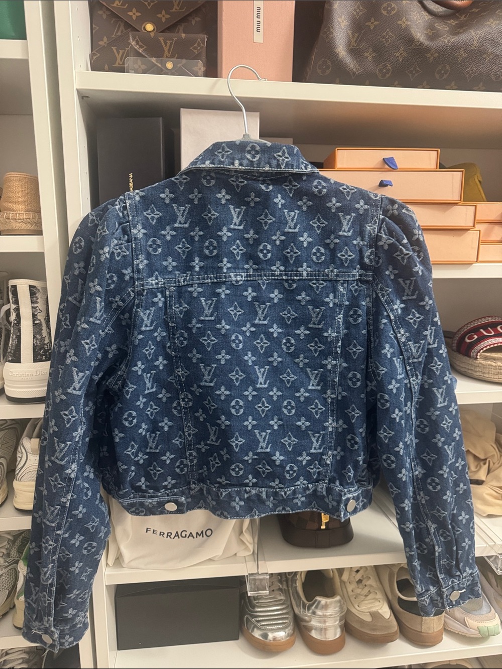 Louis Vuitton Indigo Monogram Cropped Denim Jacket Retro 2000 - Picture 2 of 2